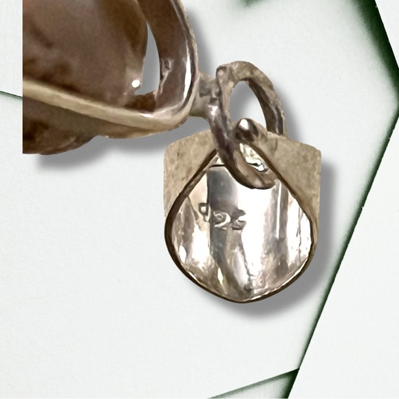 Natural Botswana Agate Geode Pendant Necklace on 925 Sterling Silver bail - Picture 3 of 3